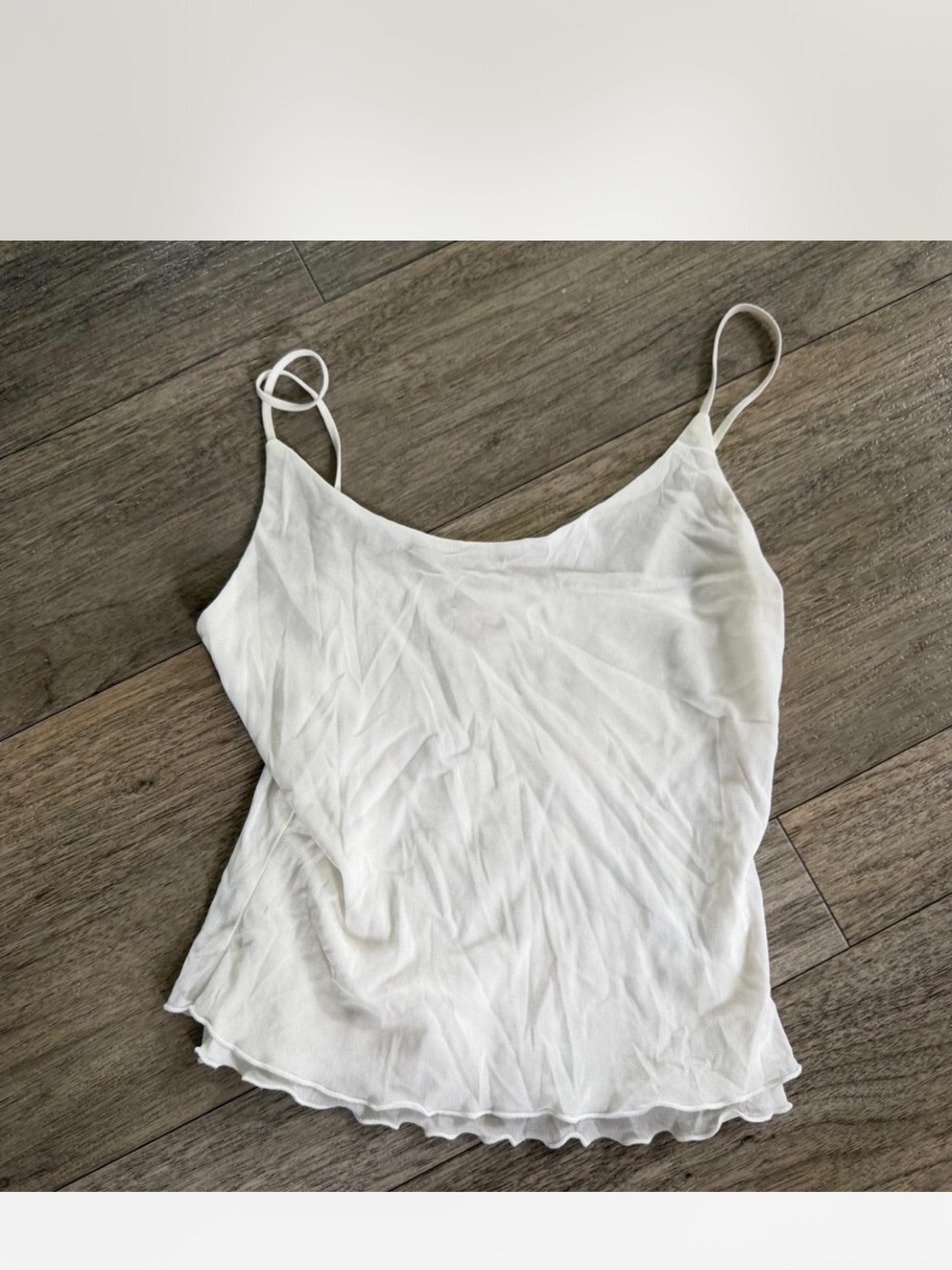 Brandy Melville White Spaghetti Strap Cami Top